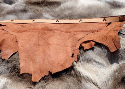 ceinture cuir bois de renne ethnique