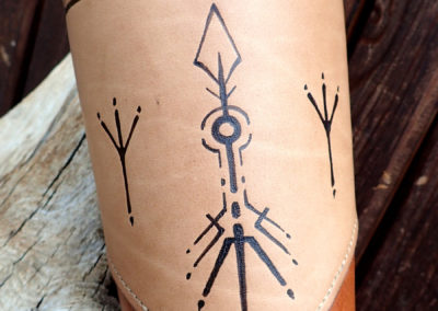 pyrogravure motif tribal
