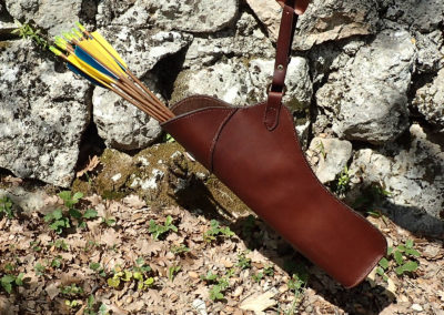 Ocarquois chasse cuir de ceinture artisanal